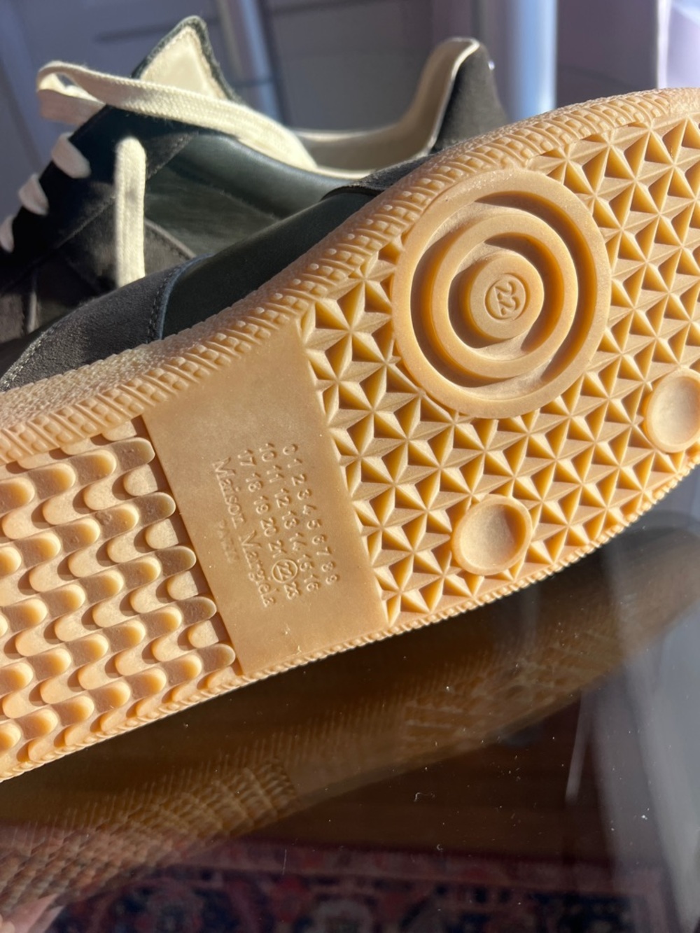 Maison Martin Margiela Brown & Cream Leather Suede Sneakers - 70s replica - Picture 4 of 8